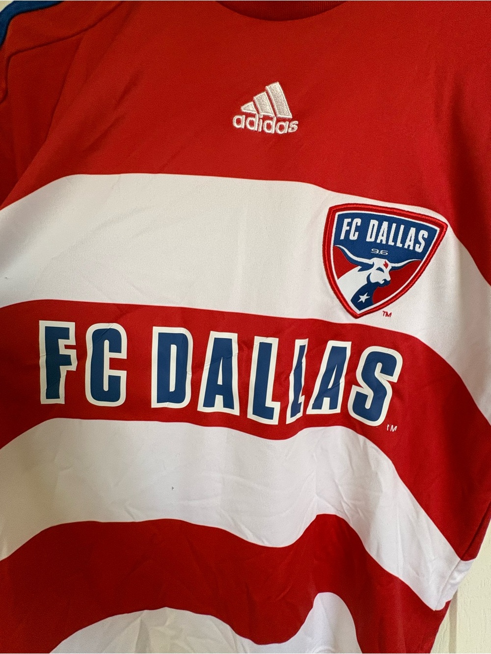 adidas Kids FC Dallas Red, White & Blue Soccer Jersey - Picture 2 of 7